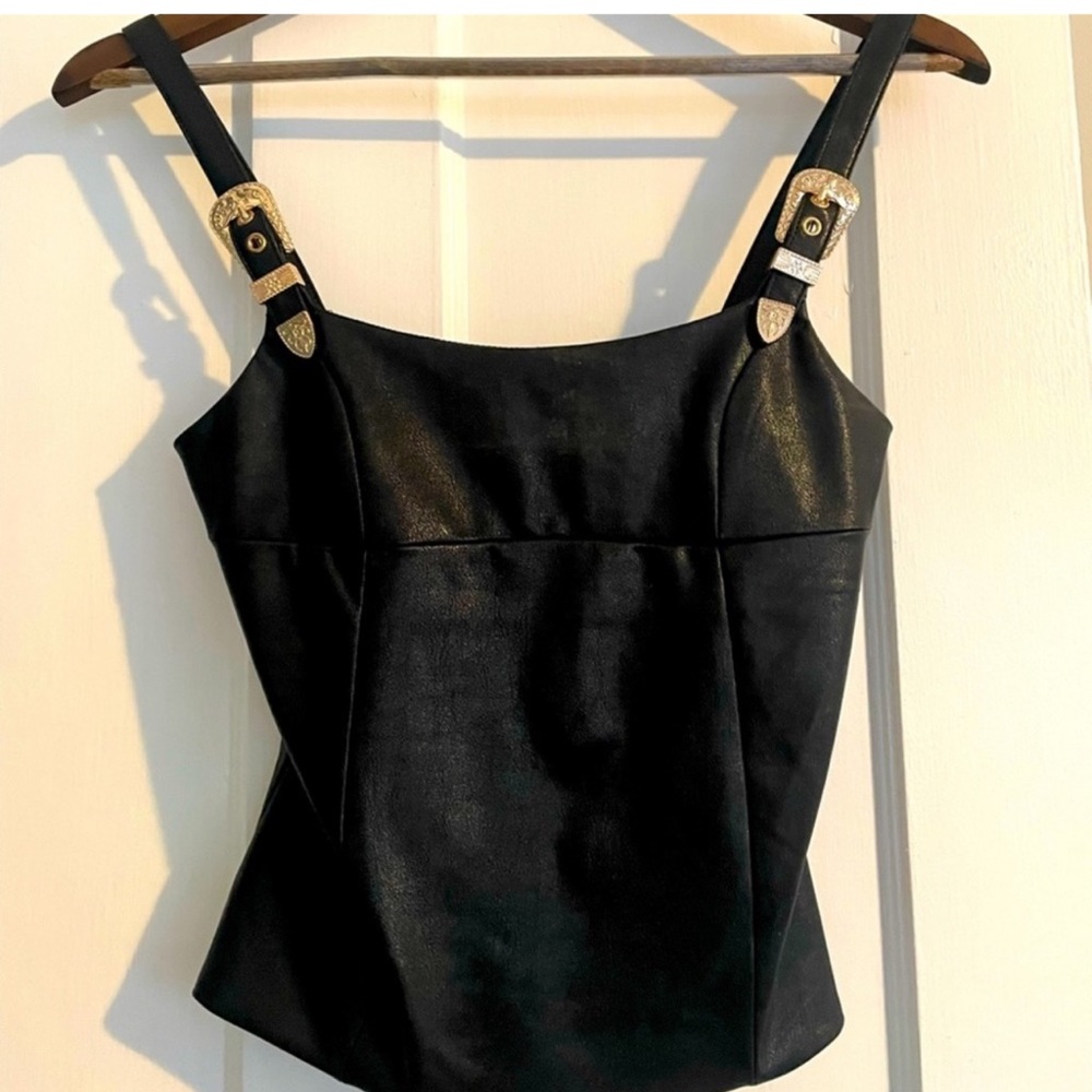 Amanda Uprichard Leather Tank